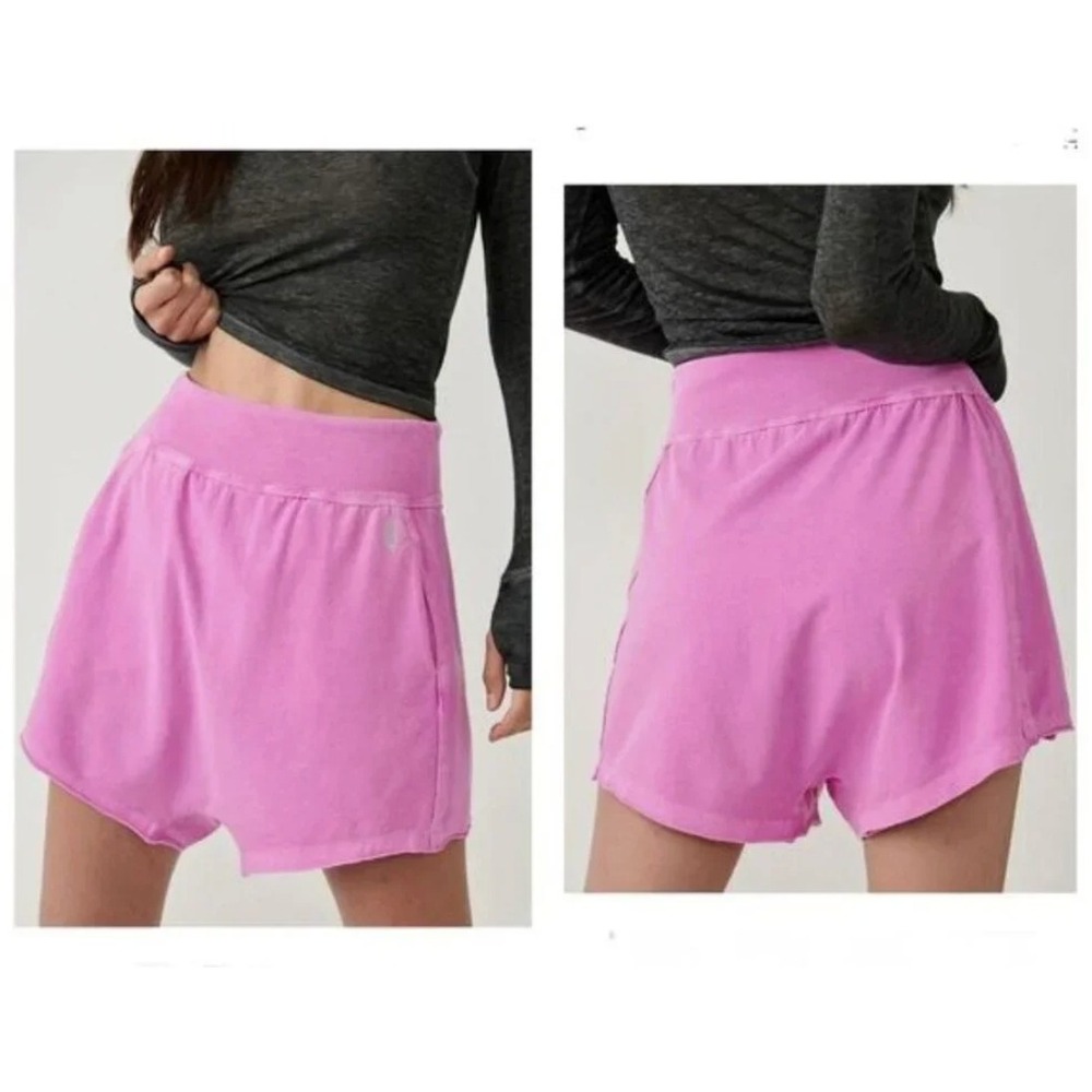 FREE PEOPLE Movement Hot Shot Harem Short Purple Women's Size Medium Magenta - Picture 7 of 7